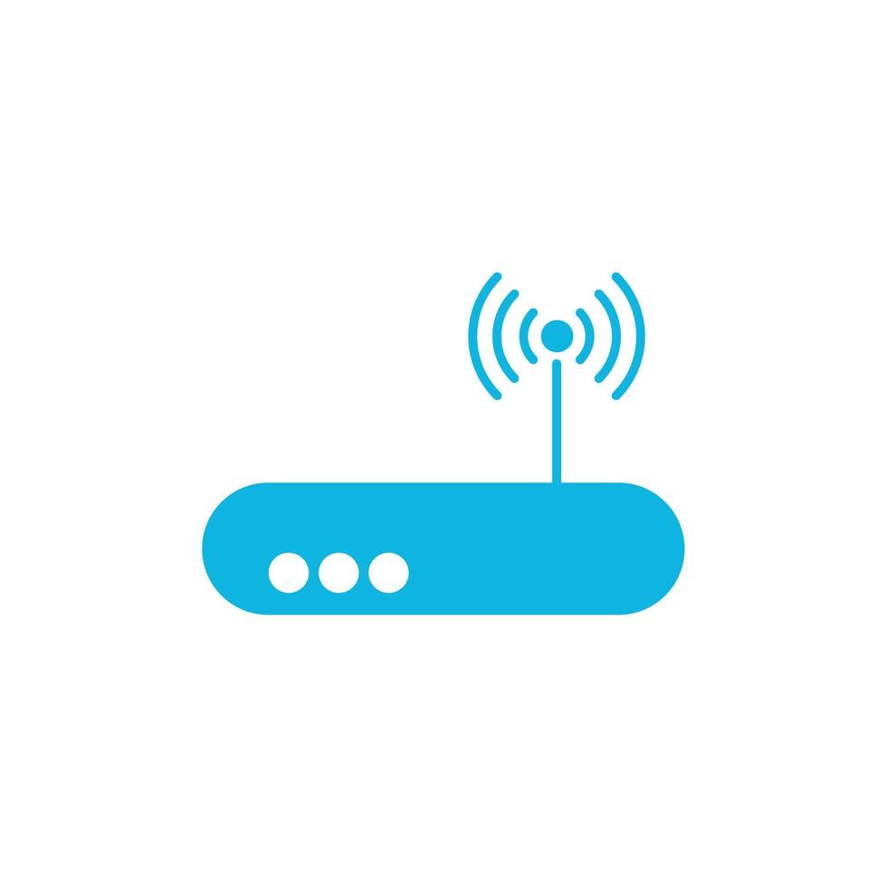Router wifi signals icon vector
