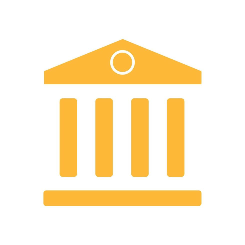 Museum minimal icon vector
