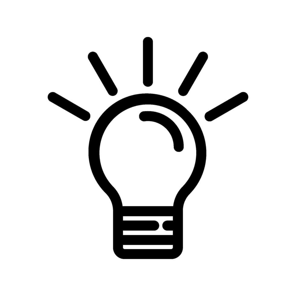 Light Bulb Icon Ideal for Ideas and Innovation Illustrations vector