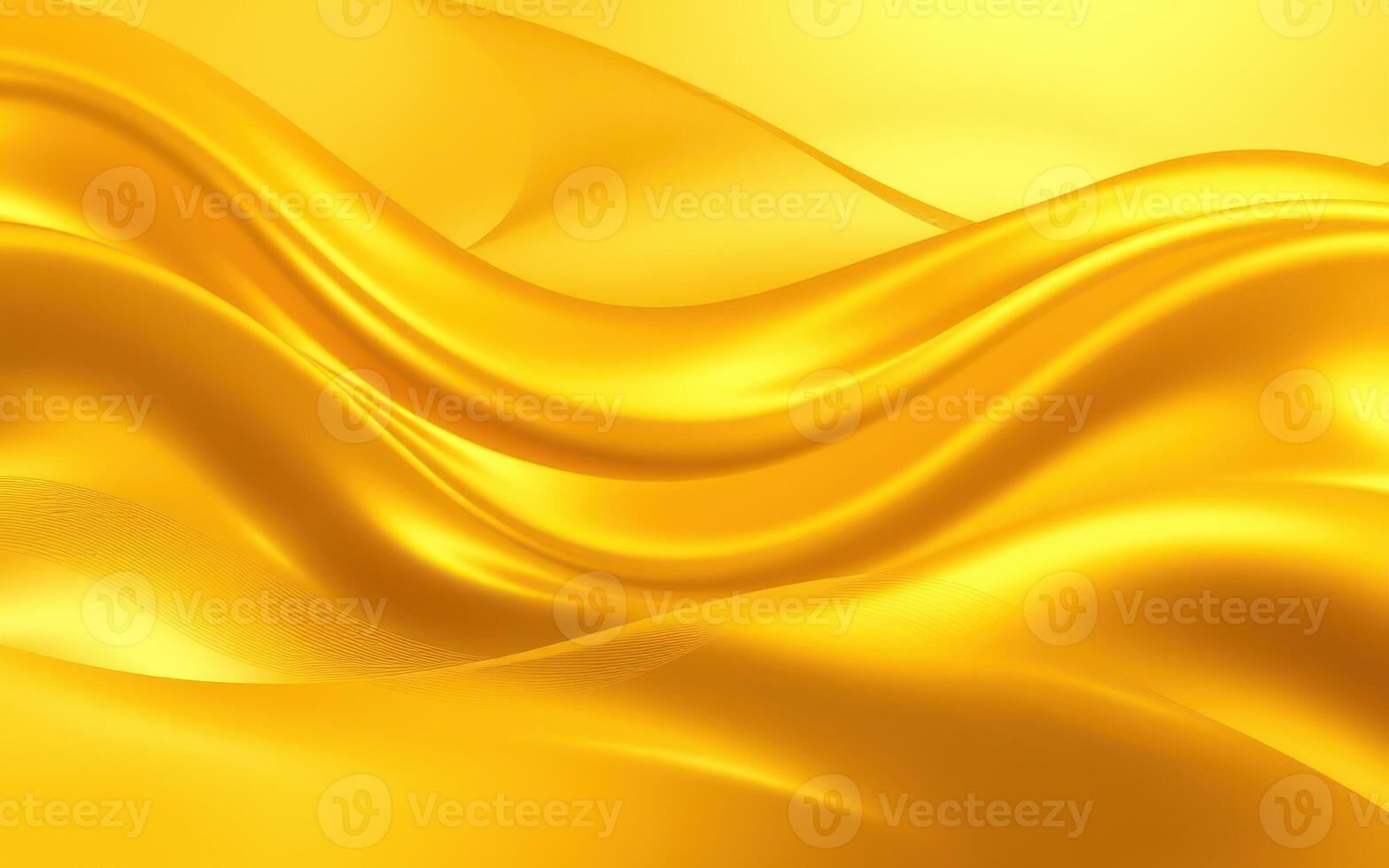 Elegant golden fabric ripples creating a luxurious and smooth texture in soft waves photo