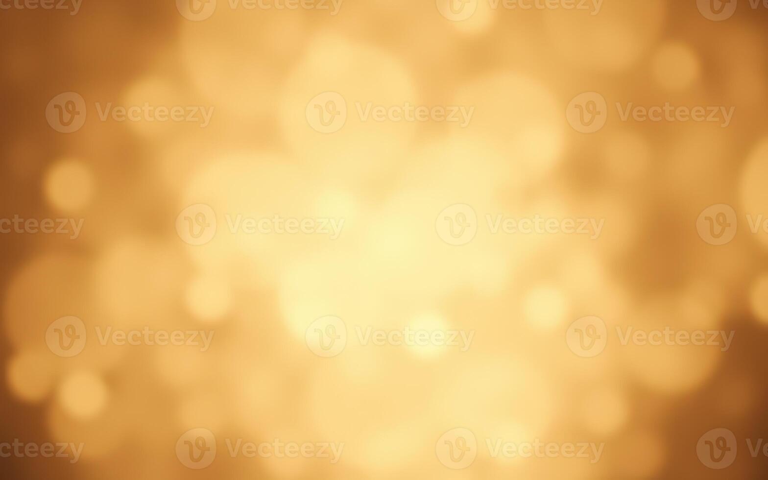 Glowing bokeh lights create a soft golden atmosphere in a blurred background during an evening gathering photo