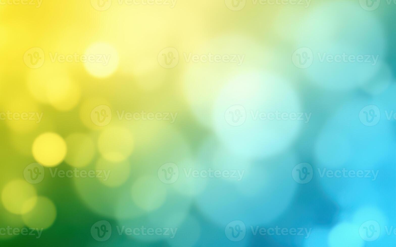 Vibrant bokeh background with soft yellow and blue hues creating a calming atmosphere photo