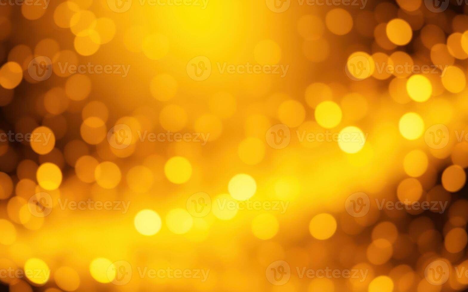 Shimmering golden bokeh lights create a warm and vibrant atmosphere during a festive evening celebration photo
