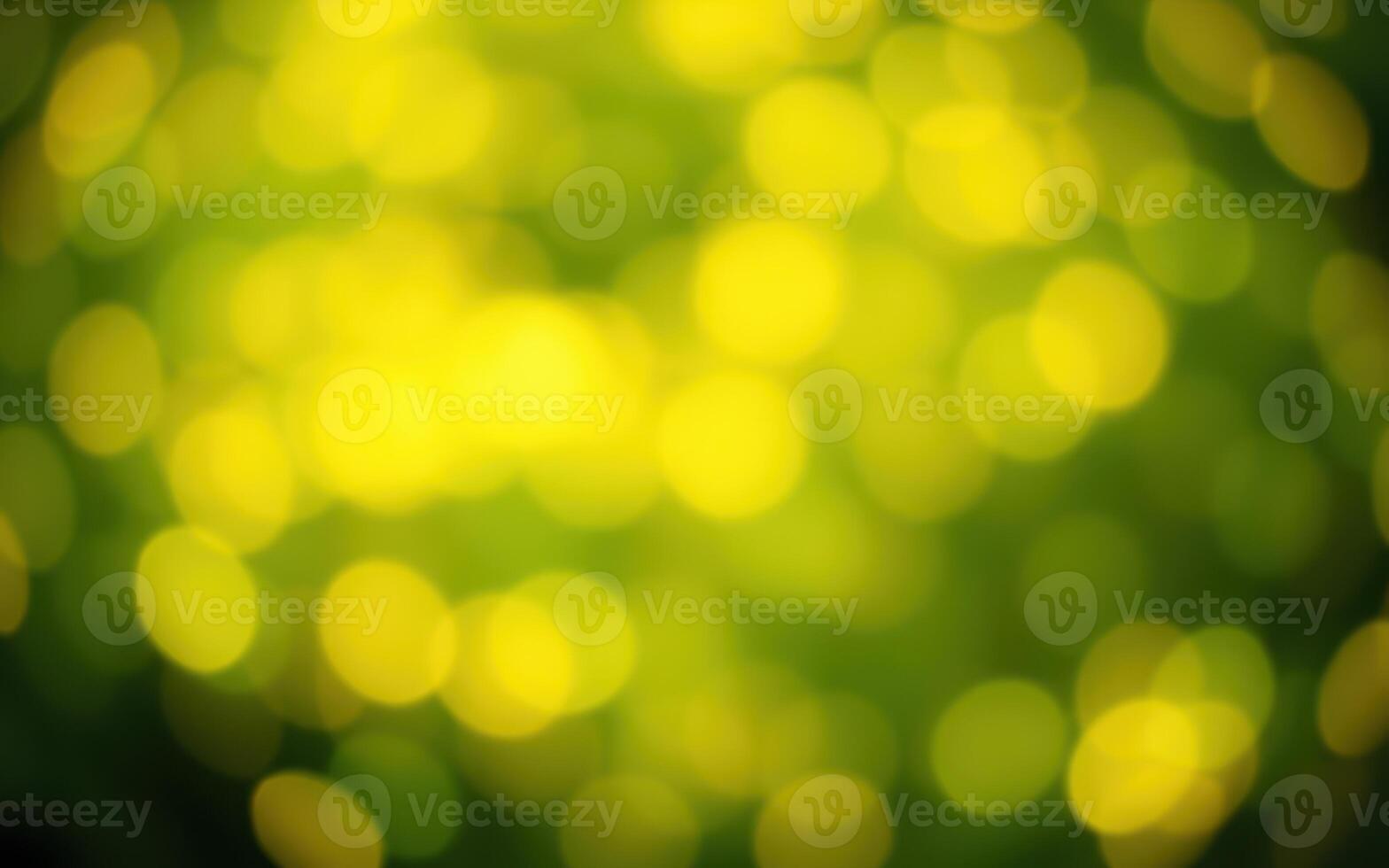 Beautiful blurred yellow bokeh lights create a warm atmosphere in an outdoor setting at dusk photo