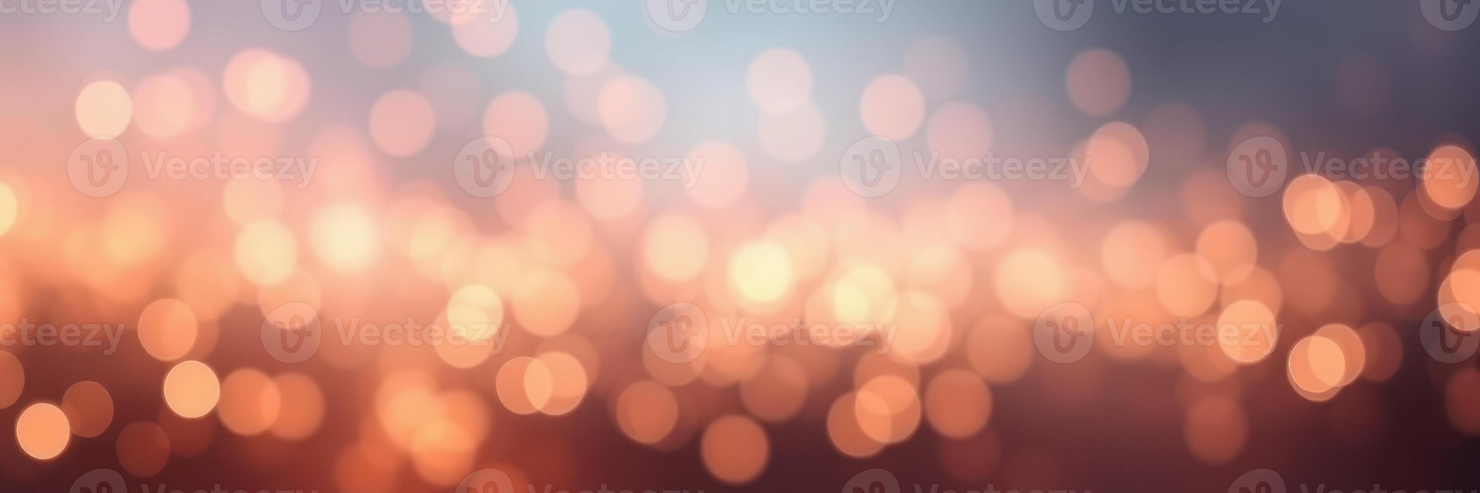 Beautiful bokeh effect with warm orange and blue tones in an artistic background setting during evening hours photo
