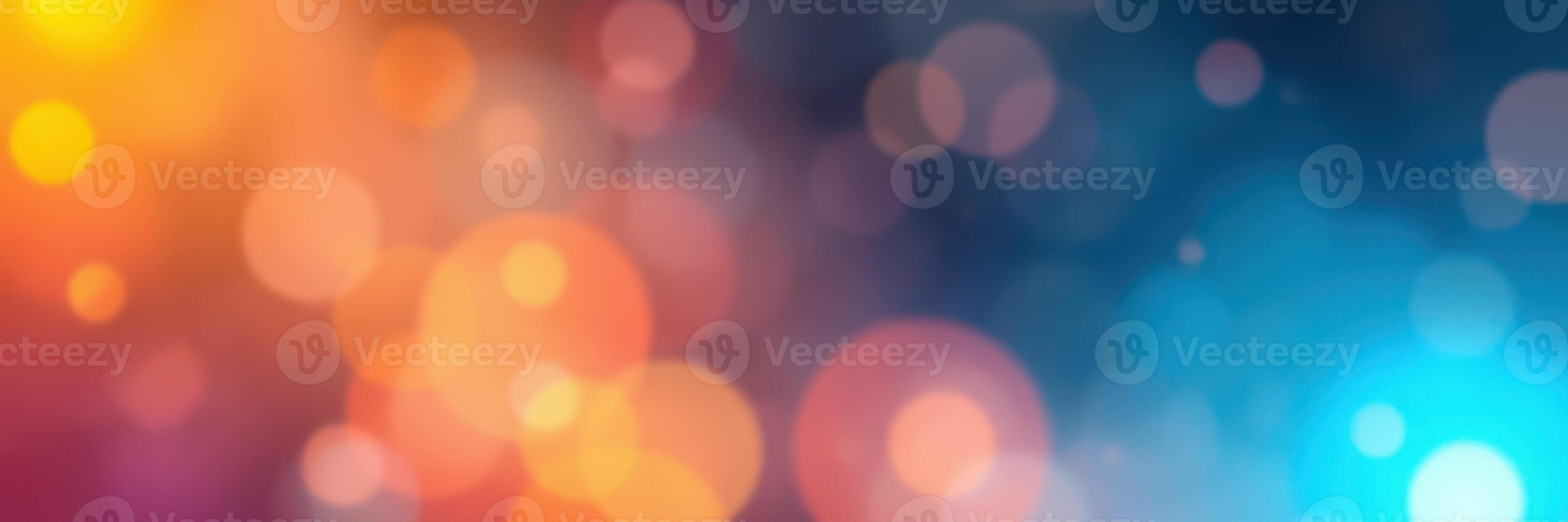 Colorful bokeh background creates a vibrant atmosphere in a festive setting during the evening hours photo