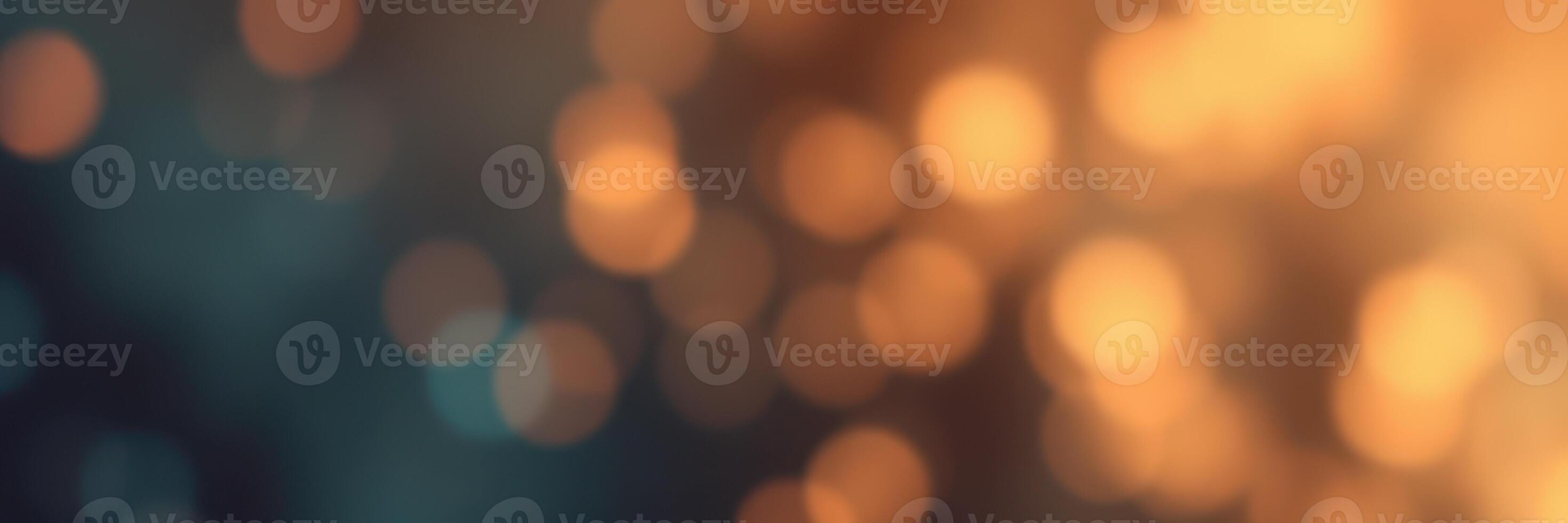 Abstract background featuring blurred bokeh lights in warm and cool tones at night photo