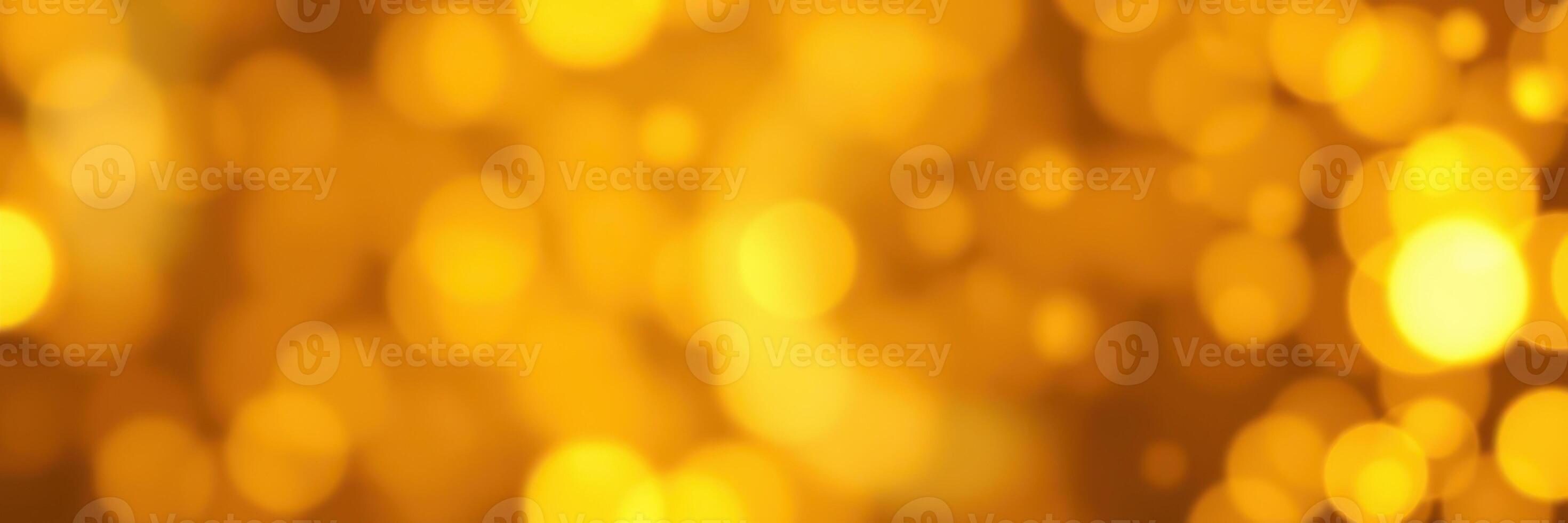 Sparkling golden bokeh lights creating a festive atmosphere for celebrations or events at night photo