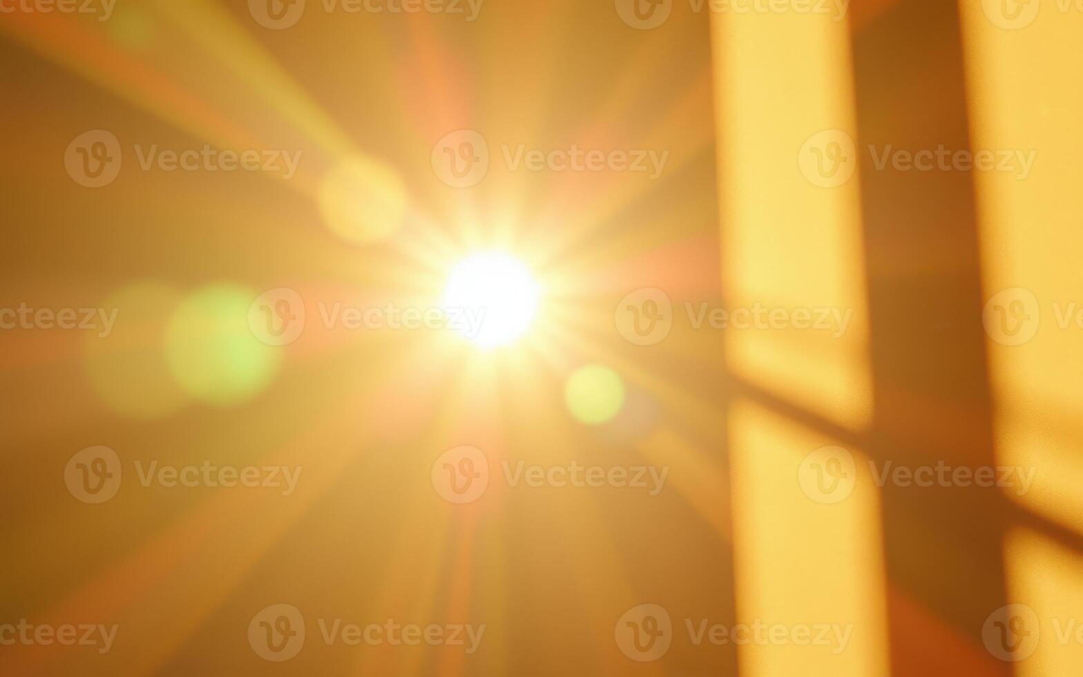 Bright sunlight streaming through a window creating warm rays in a cozy indoor setting during morning hours photo