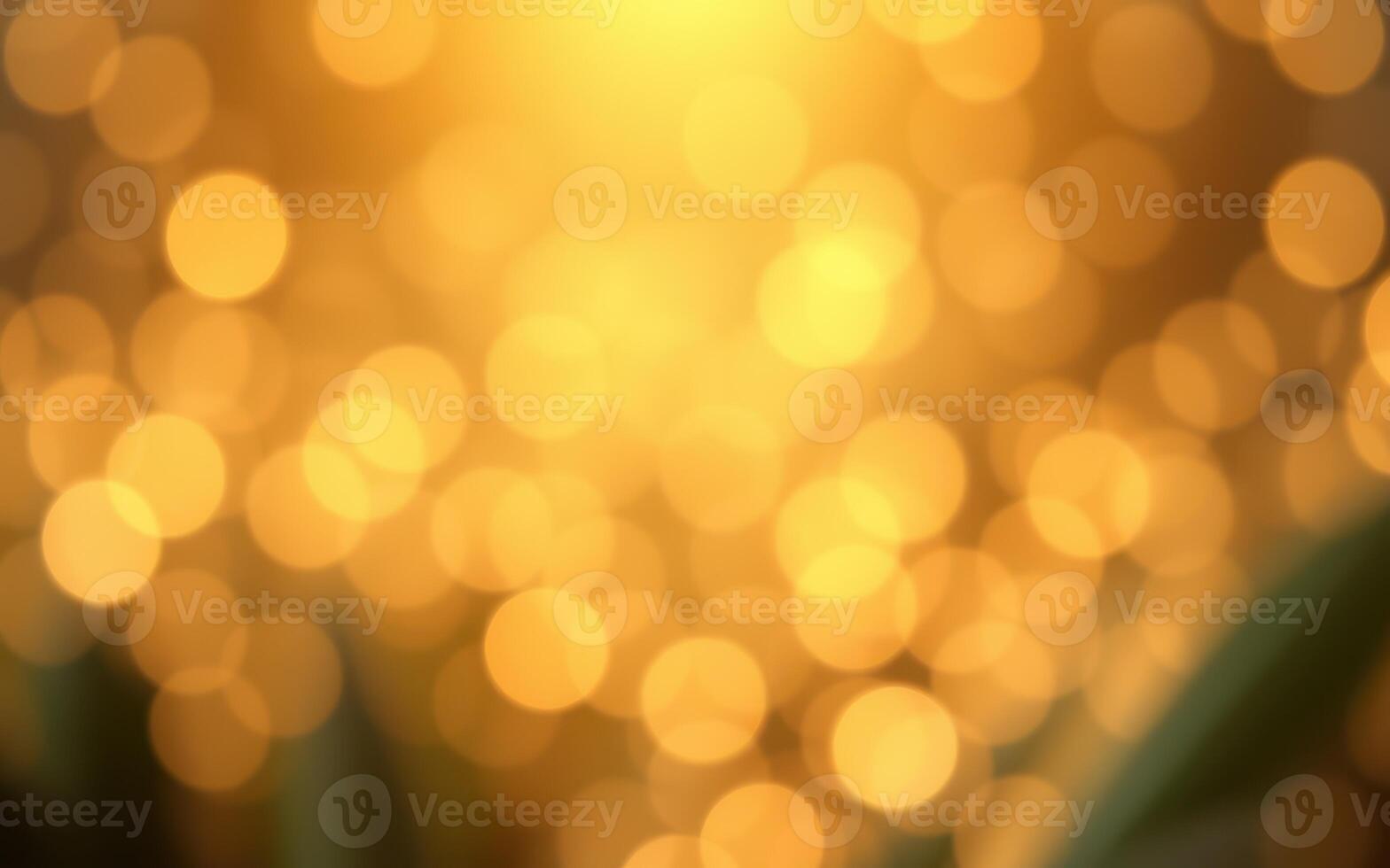 Beautiful golden bokeh lights create a warm and inviting atmosphere for celebrations photo