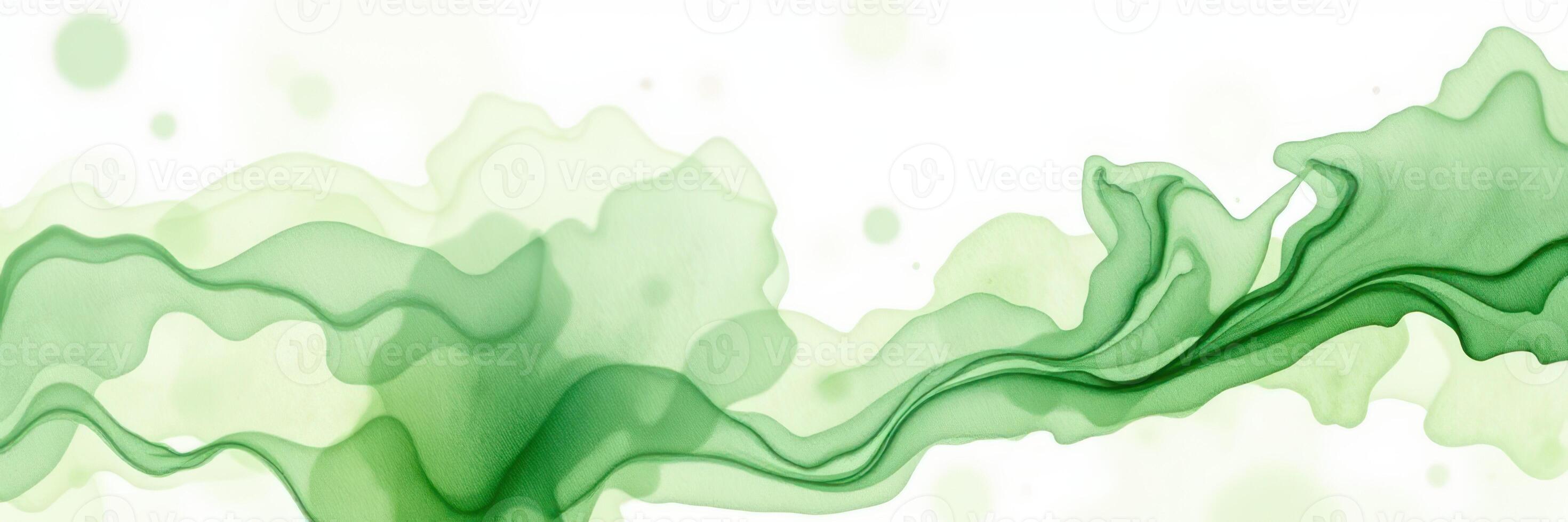 Fluid green abstract design with soft waves and organic shapes creating a calming atmosphere photo