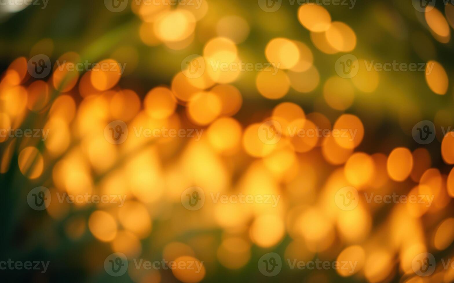 Warm glimmers of light create a mesmerizing bokeh effect during a summer evening outdoor gathering in the park photo