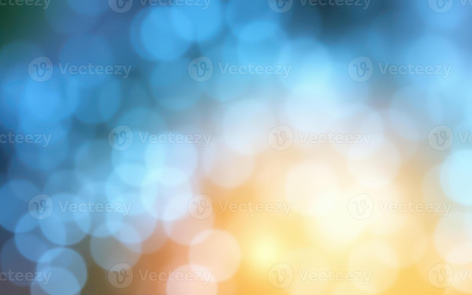 Bright and colorful bokeh created by ambient light during sunset in nature scenery photo
