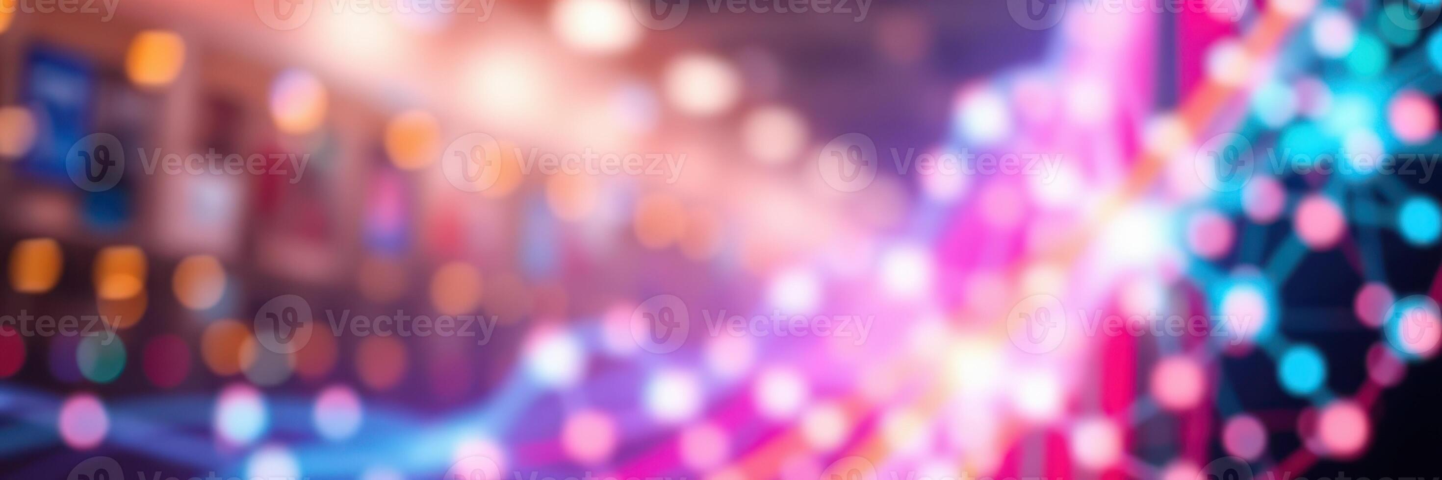 Colorful lights create a vibrant atmosphere during a night event in a bustling urban area filled with energy photo