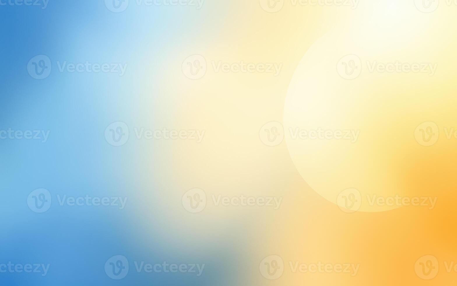 Soft blending of warm yellow and cool blue colors creates a calming abstract background for artistic expression photo