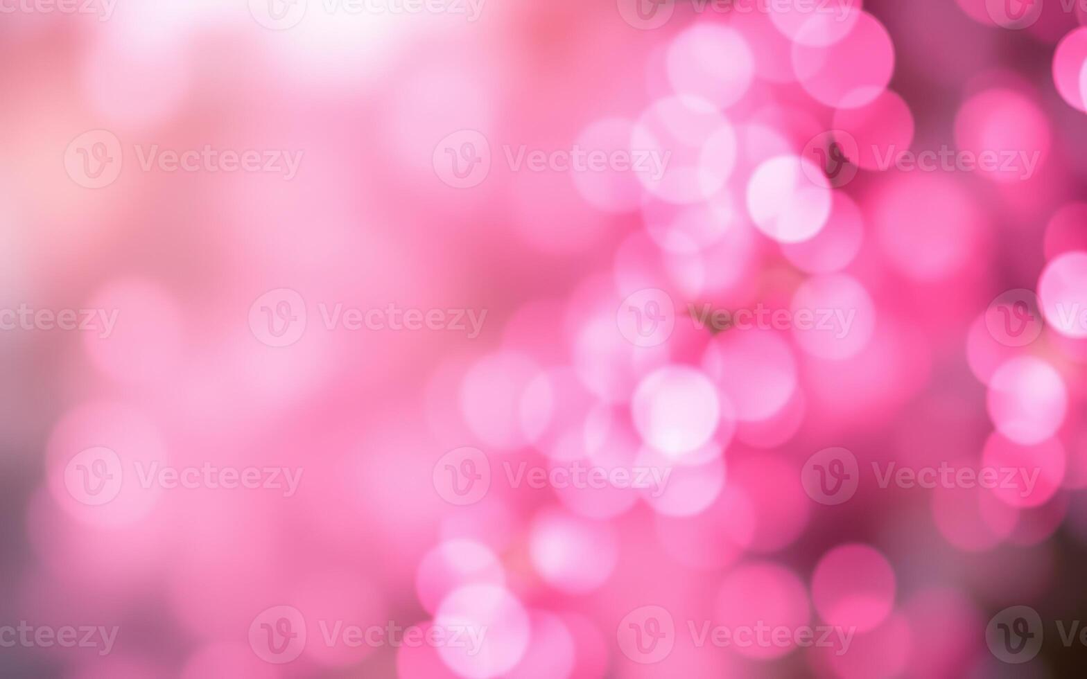 Bright pink bokeh lights create a dreamy atmosphere during a festive evening gathering photo