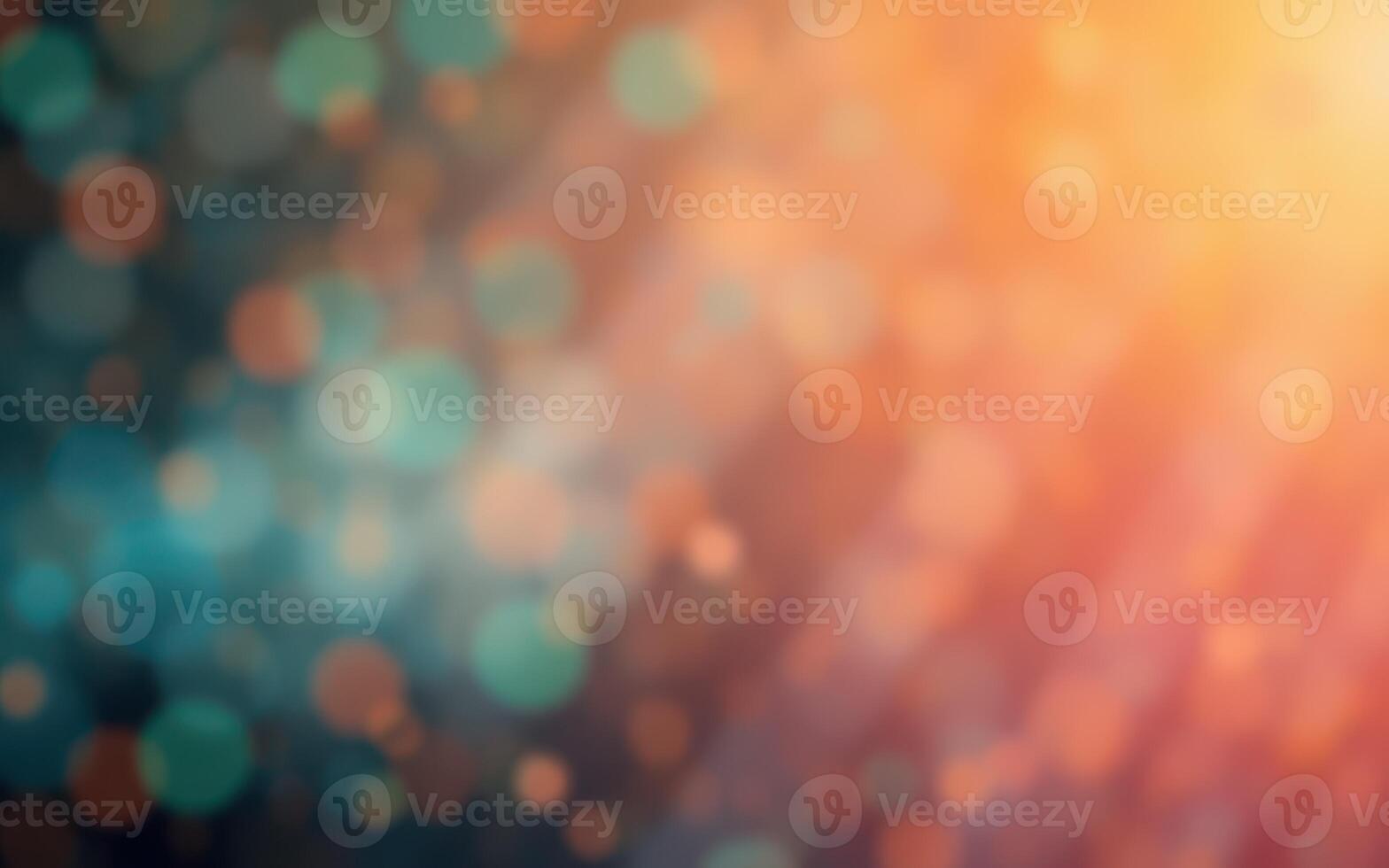 Colorful bokeh lights create a vibrant atmosphere in an abstract background at night photo