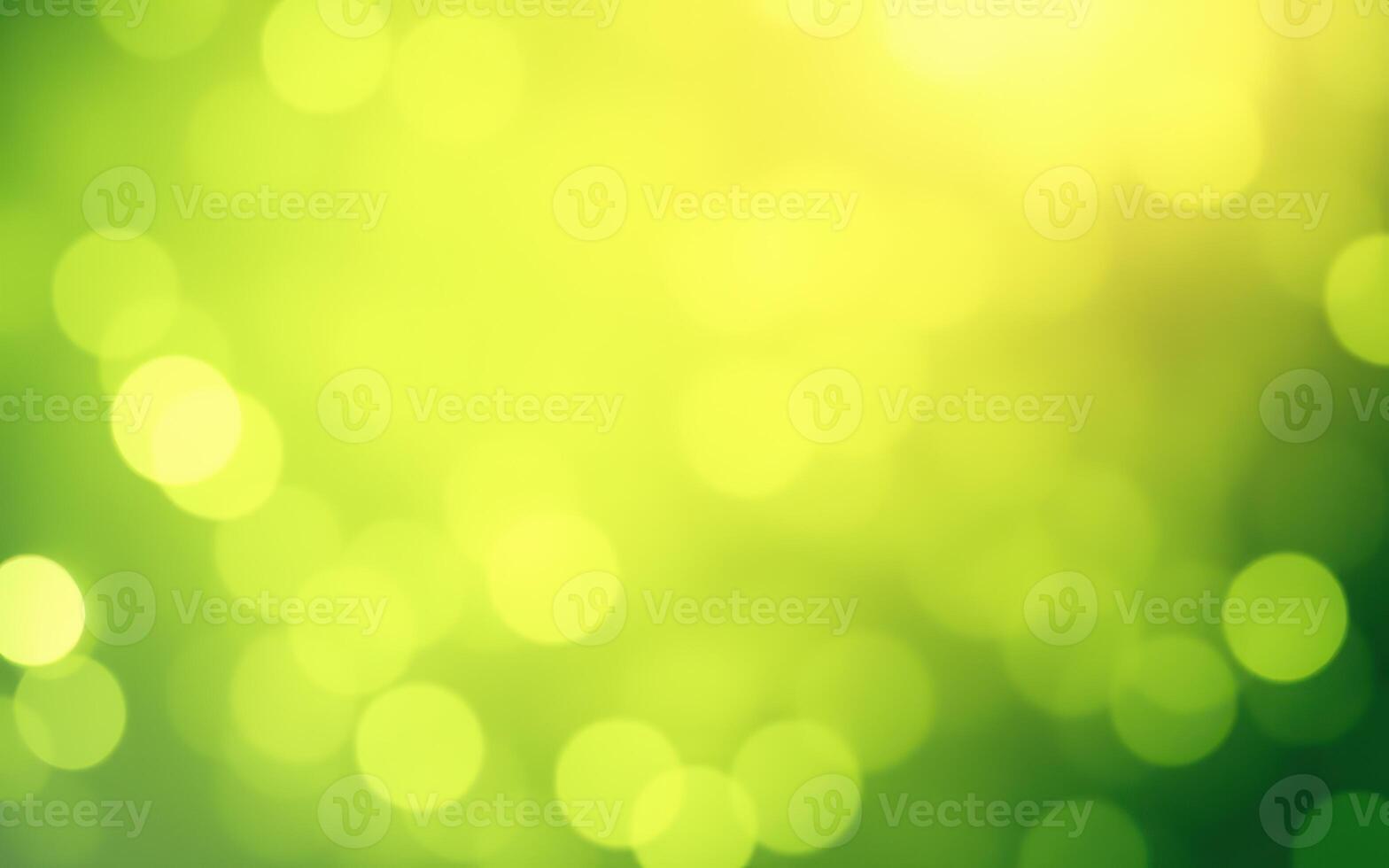 Soft green bokeh background with bright highlights creating a calming atmosphere for nature-themed designs photo