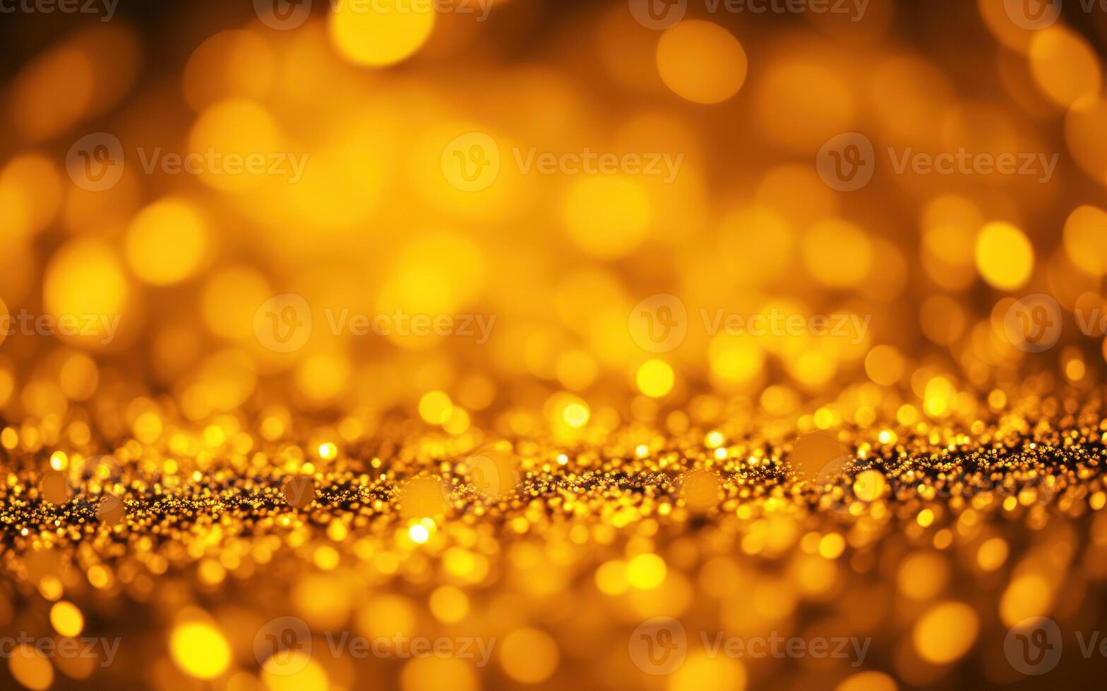 Sparkling golden bokeh creates a mesmerizing backdrop filled with warm tones and light reflections photo