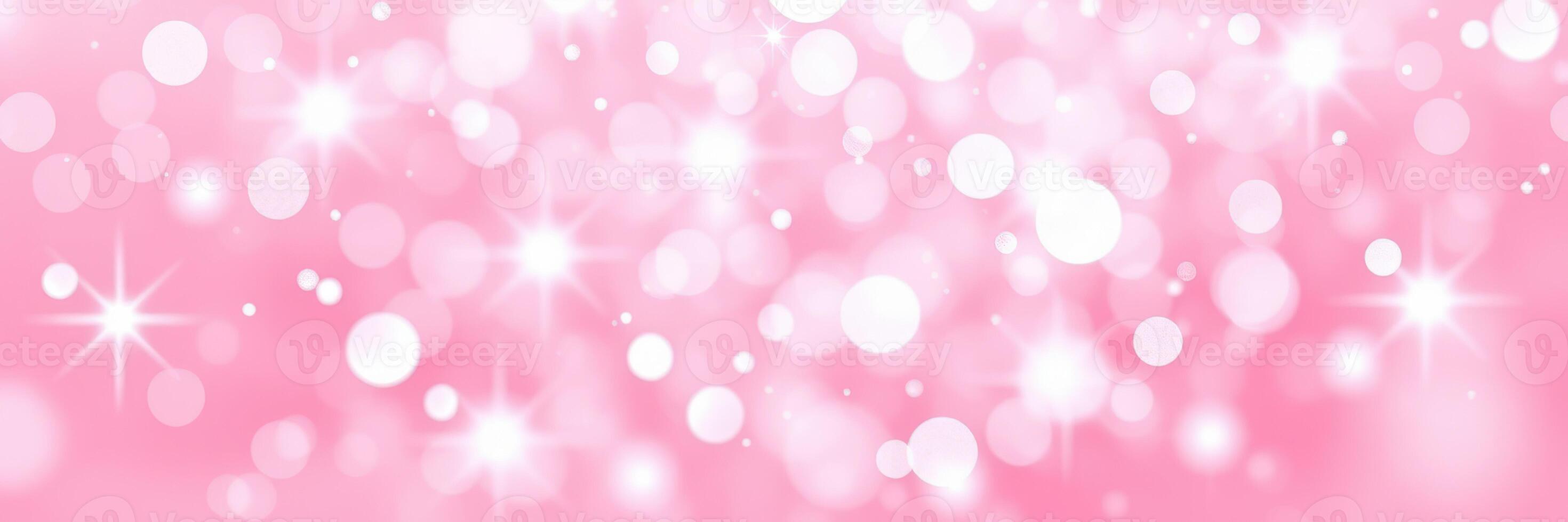 Beautiful pink sparkling background with soft bokeh effects suitable for celebrations and events photo