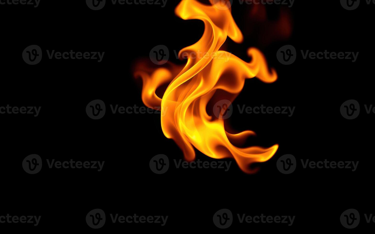 Flames dance elegantly against a dark background, creating a mesmerizing display of light and color in a fiery performance photo