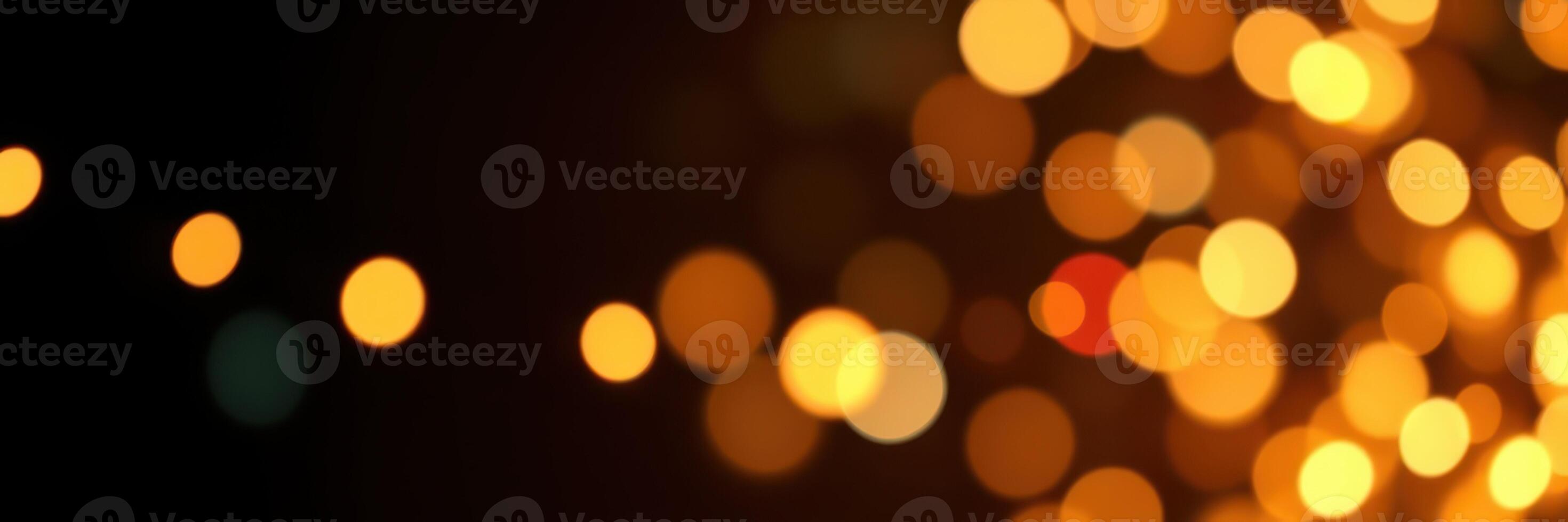 Glittering golden lights create a warm, enchanting atmosphere during a festive celebration in the evening photo