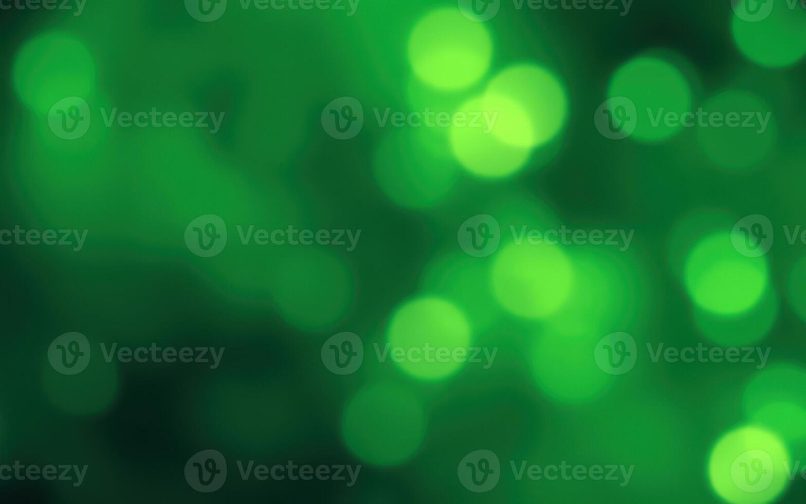 Vibrant green bokeh effect creates an enchanting atmosphere with soft glowing lights in a festive setting photo