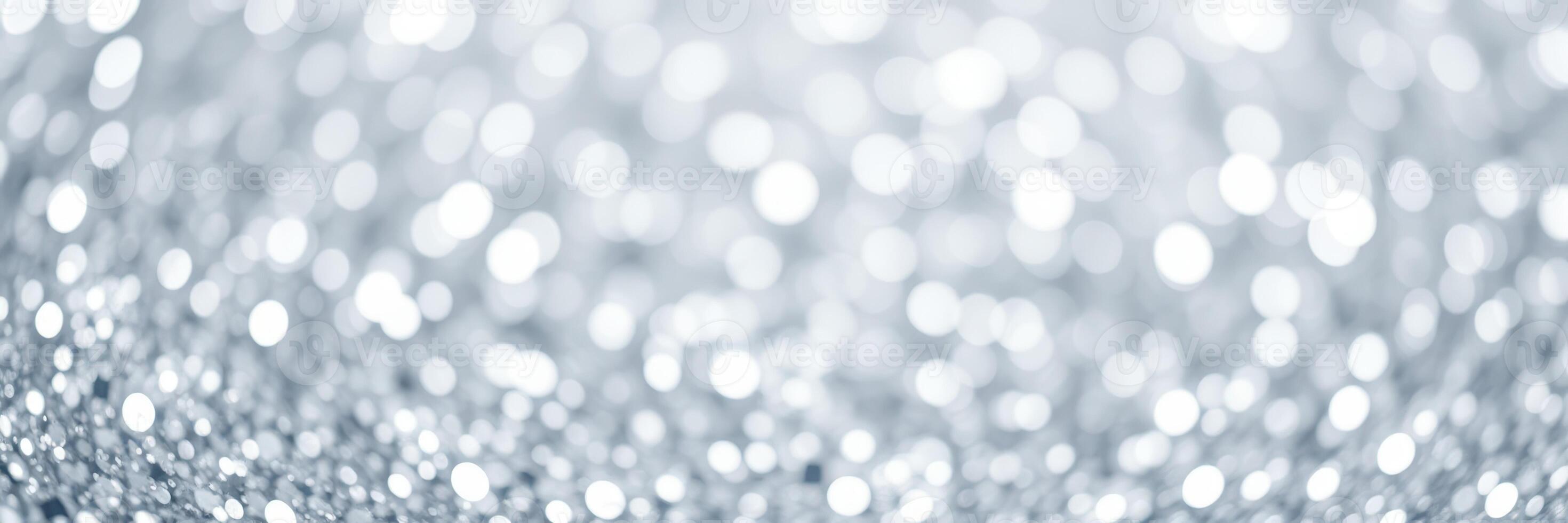 Sparkling silver bokeh creates a mesmerizing abstract background for art and design projects photo