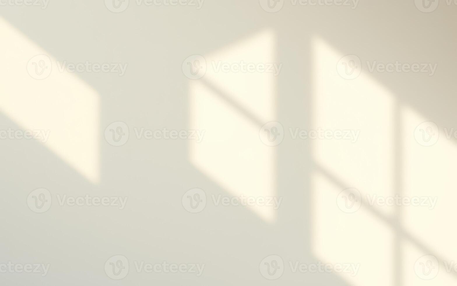 Soft sunlight softly illuminating a serene wall with window shadows during the afternoon photo