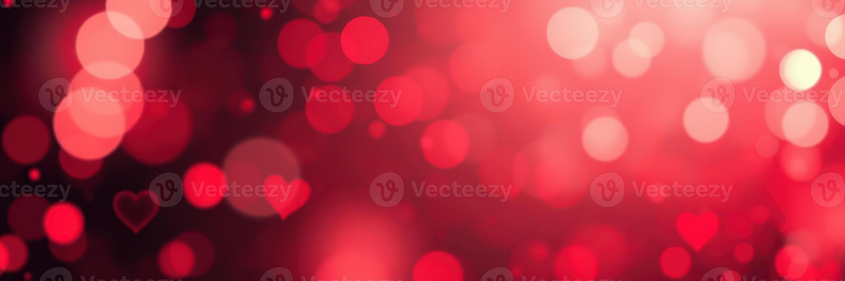 Colorful red bokeh lights create a vibrant atmosphere for celebrations during the evening photo