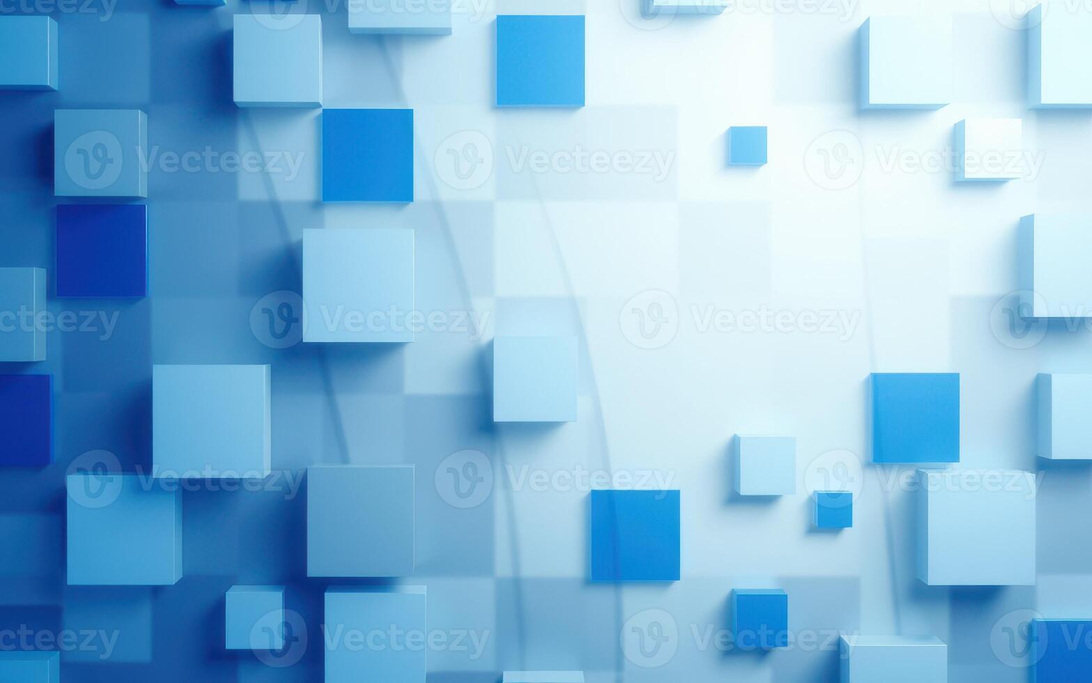 Abstract blue geometric background with various shapes creating a modern digital aesthetic photo