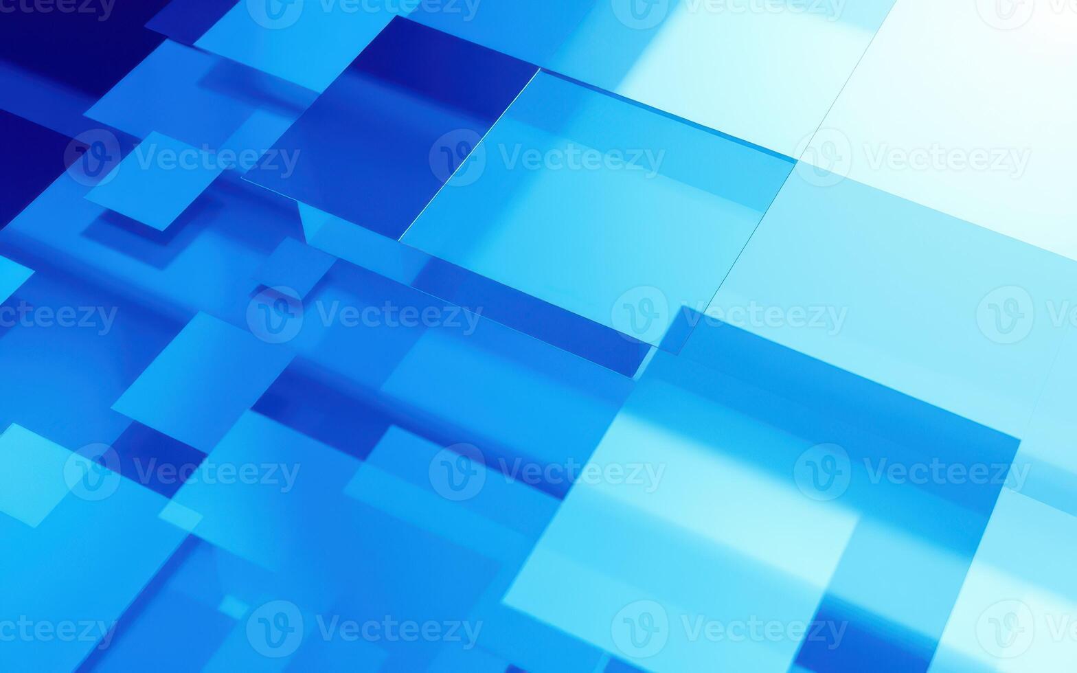 Abstract blue geometric shapes create a modern digital background design with depth and texture in various shades photo