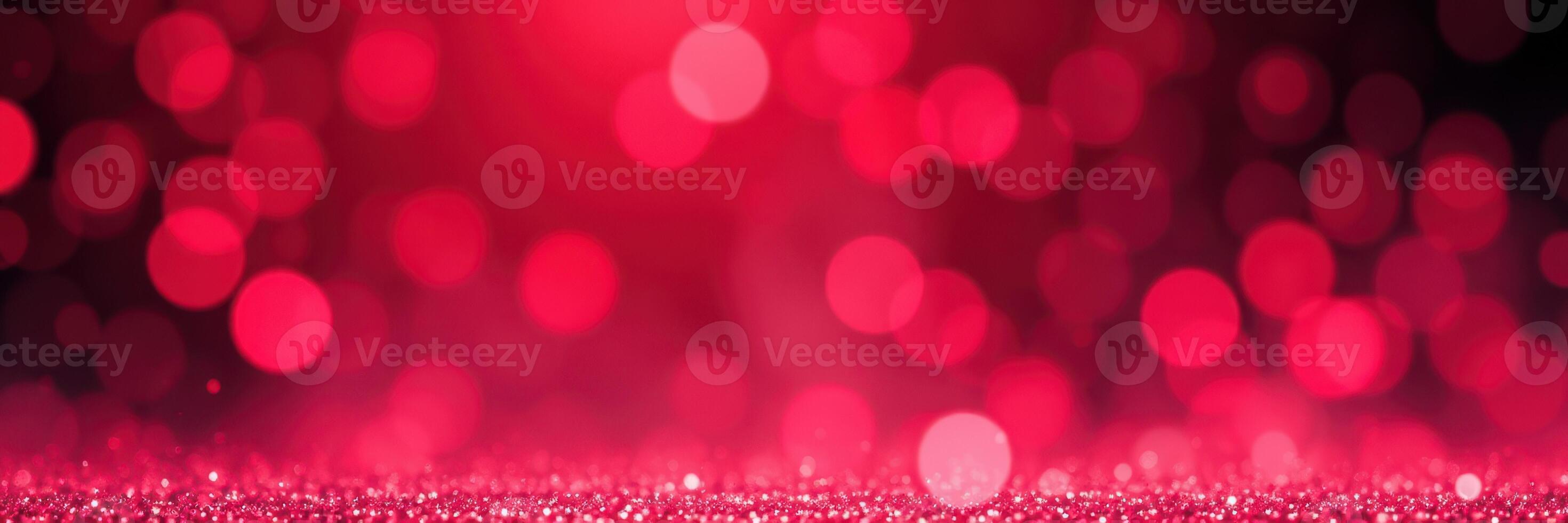 Beautiful red bokeh background with sparkling lights creating a festive atmosphere for celebrations photo