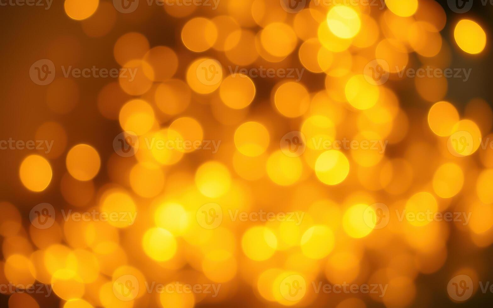 Warm golden bokeh lights create a festive atmosphere during a celebration at night in an urban setting photo
