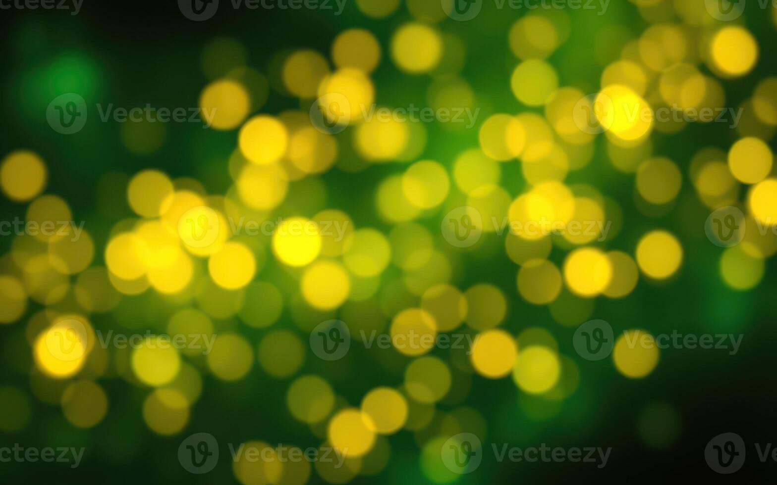 Twinkling yellow lights create a magical atmosphere in a green background photo