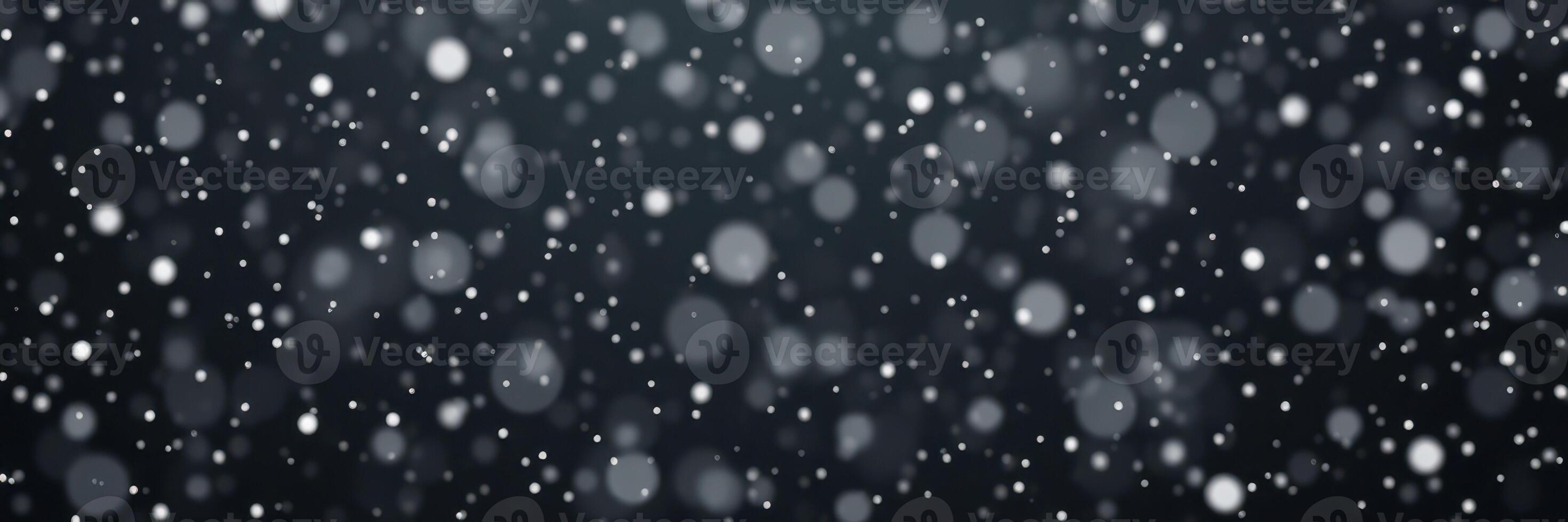 Gentle snowfall creates a serene atmosphere in a quiet winter night landscape photo
