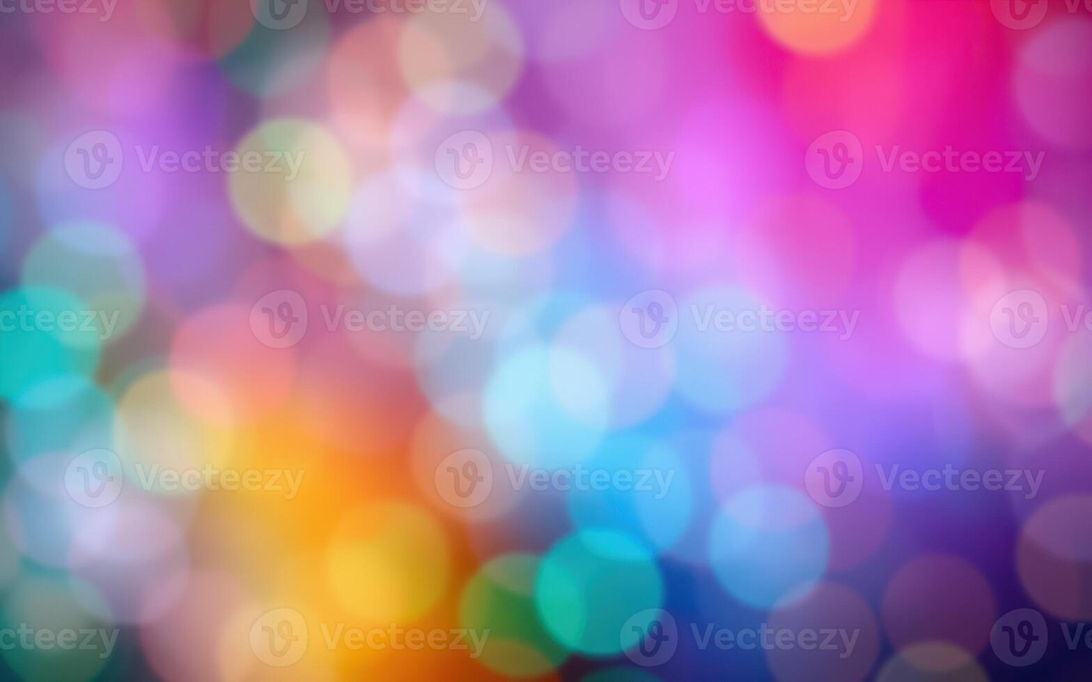Colorful bokeh background creates a vibrant, dreamy atmosphere ideal for creative projects photo