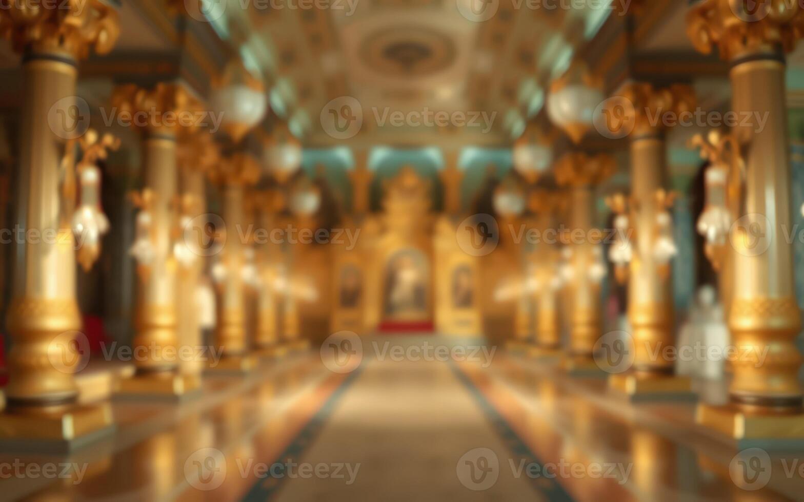 Splendid golden pillars and intricate details of an ornate hall showcasing exquisite craftsmanship and design photo