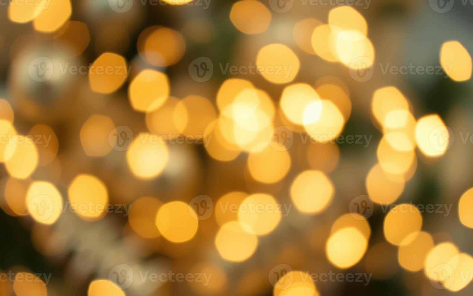 Warm golden lights create a cozy atmosphere during the holiday season in a festive setting photo