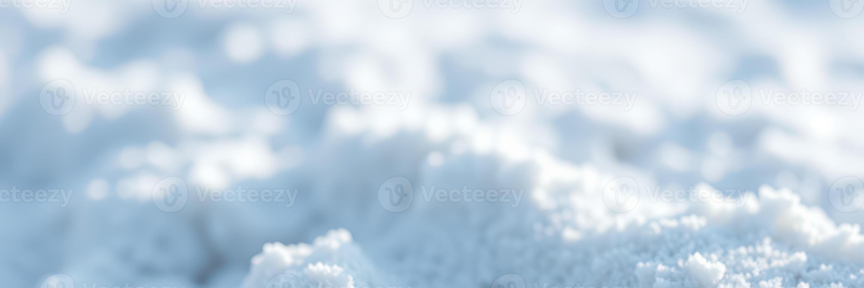 Snow blankets the ground, creating a serene winter landscape in a snowy environment filled with texture and soft brightness photo