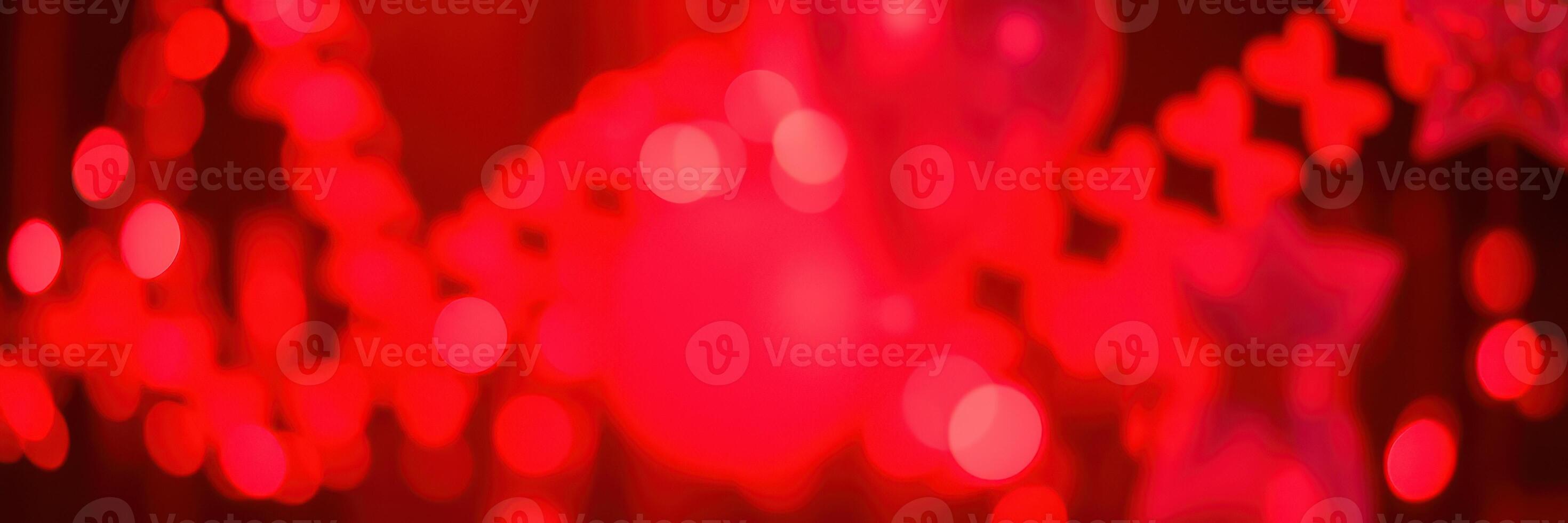 Vibrant red decorations create a festive atmosphere for a celebration at night photo
