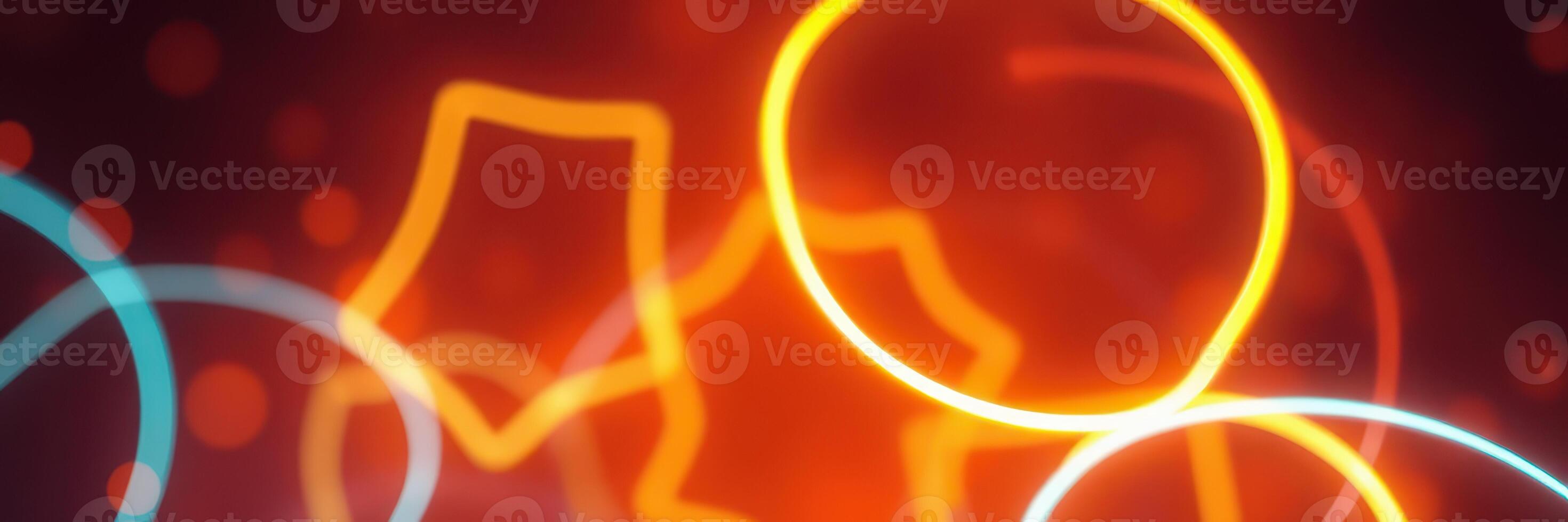 Colorful light patterns swirl against a vibrant background in a night setting showcasing dynamic motion and energy photo