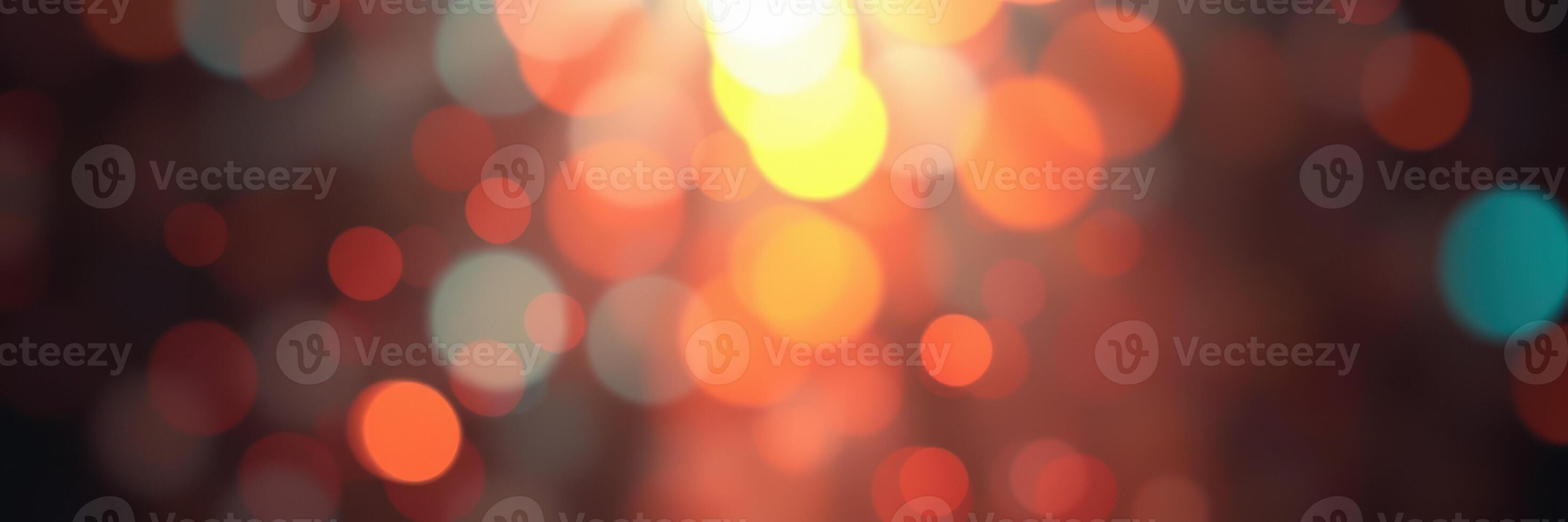Colorful bokeh lights create a festive atmosphere during a vibrant evening celebration in the city photo