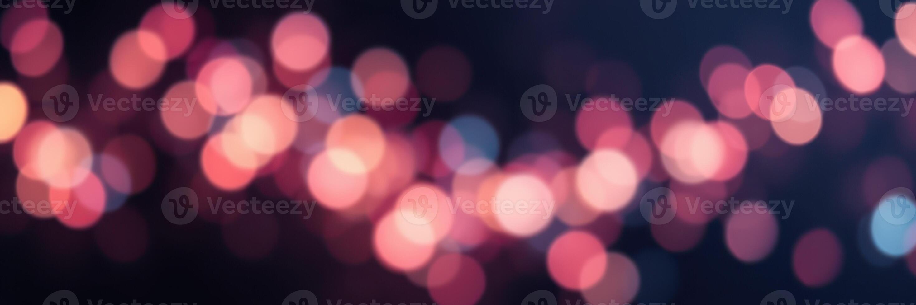 Colorful bokeh lights create a vibrant atmosphere in a nighttime setting photo
