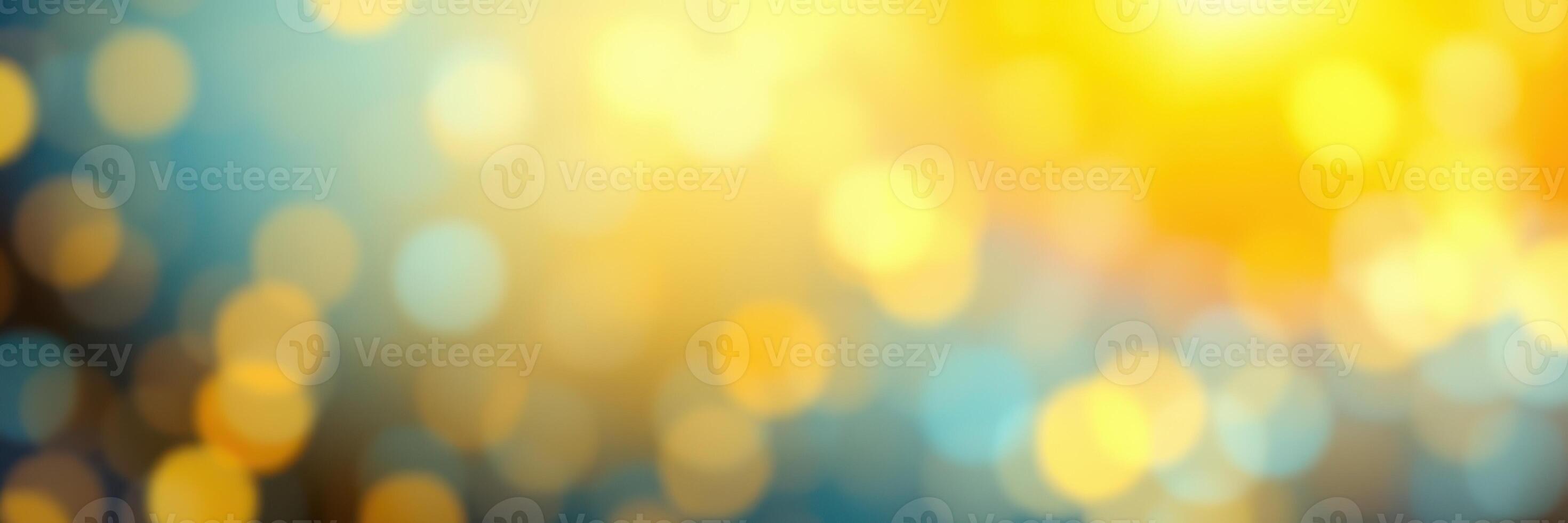 Soft bokeh background with warm yellow and cool blue tones creating a calming atmosphere photo