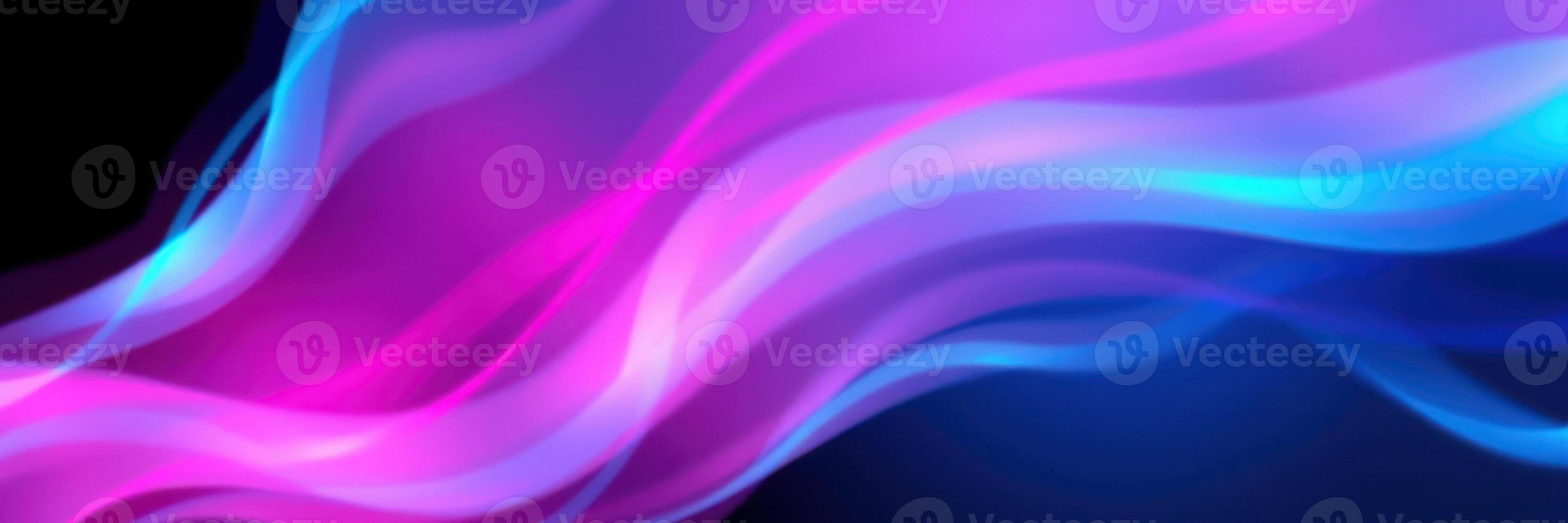 Colorful wave patterns create a vibrant abstract background with shades of pink and blue in digital art photo