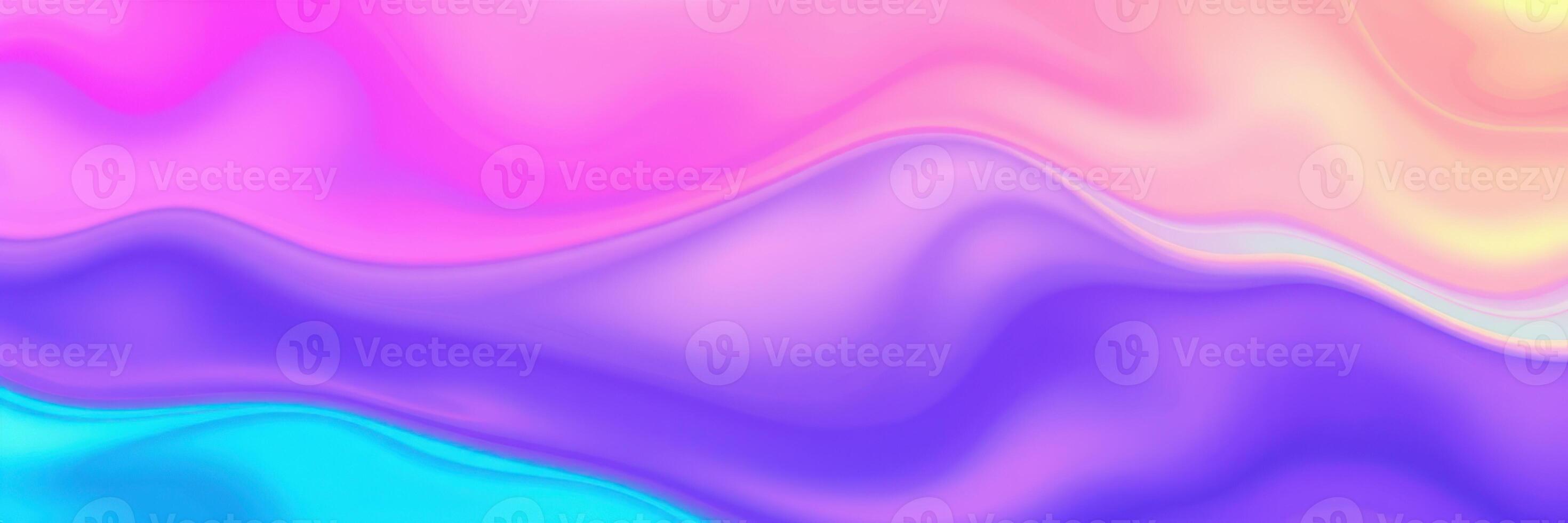 Abstract colorful waves create a mesmerizing visual effect full of soft gradients and playful hues photo