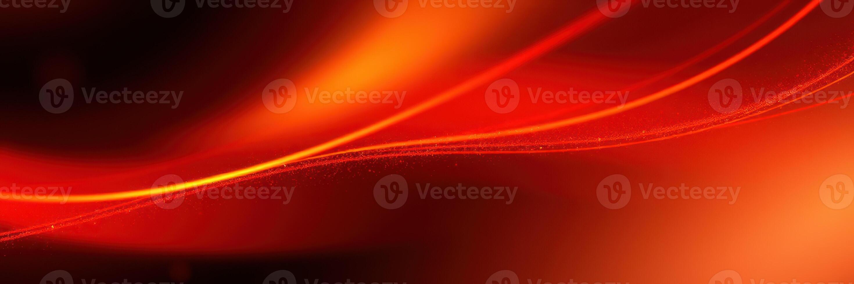 Vibrant red abstract light waves create dynamic patterns in a dark background photo