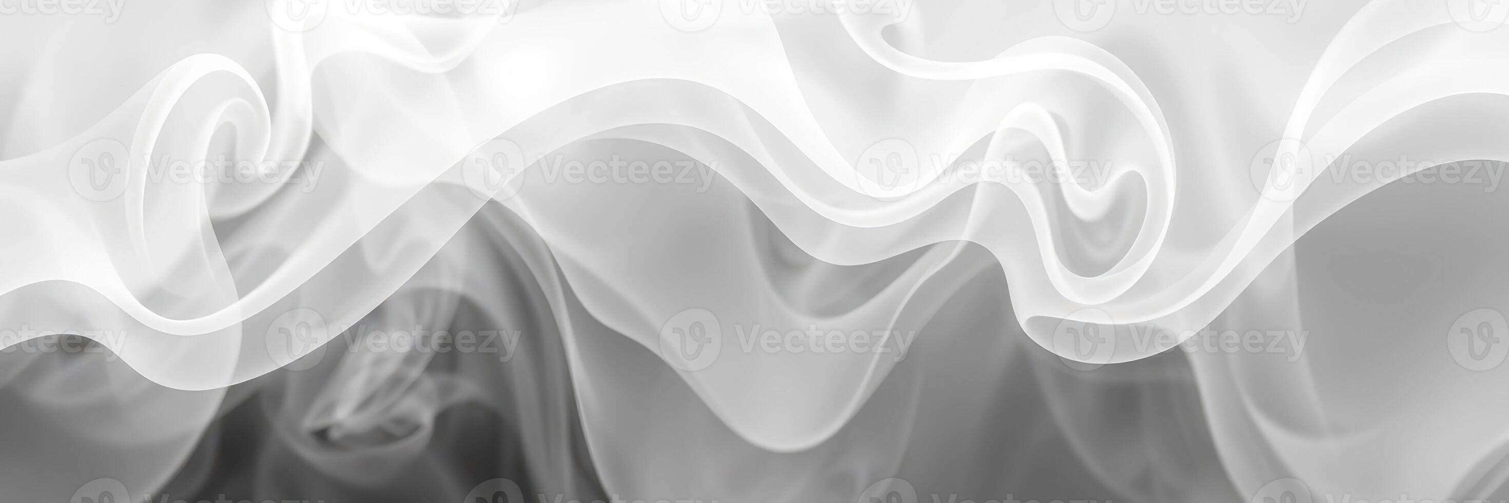Swirling waves of white smoke creating an ethereal and dreamlike atmosphere in soft lighting photo