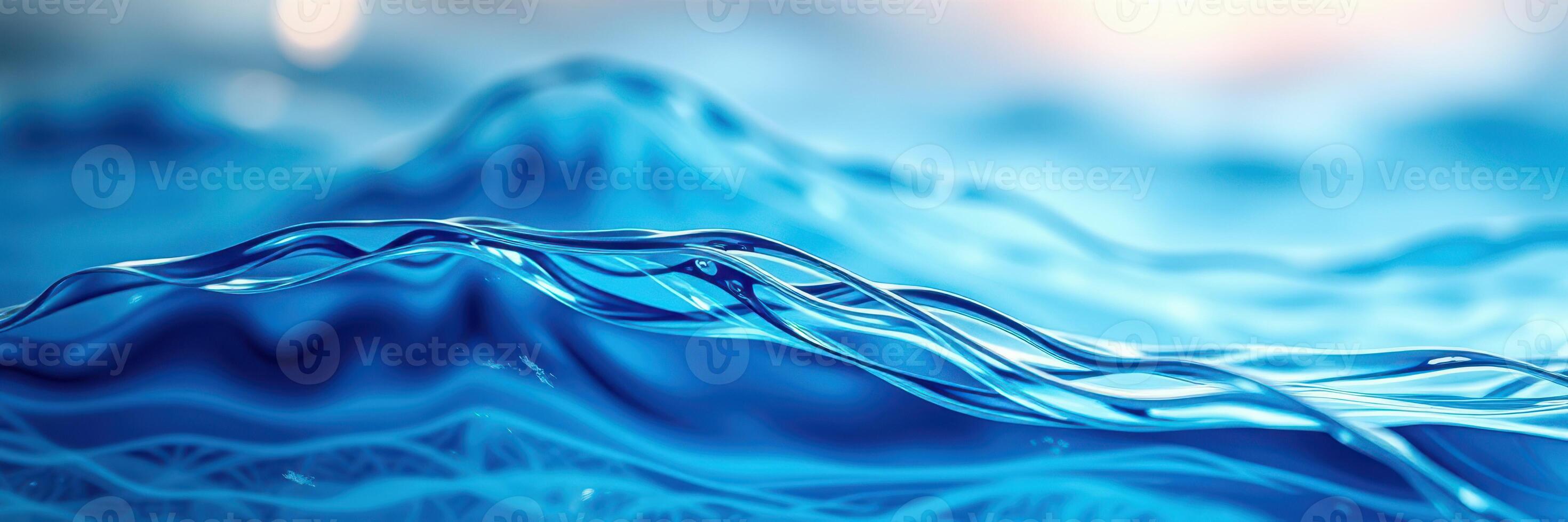 Waves of clear blue water rippling softly under morning light with intricate patterns reflecting the tranquility of a serene sea photo